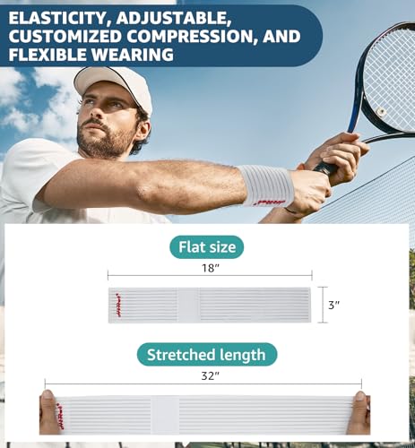 2-Pack High-Elastic Wrist Support Straps Wrist Compression Bandage - Wrist Wraps Wristbands for Carpal Tunnel Arthritis Tendonitis Weightlifting Tennis Basketball - Breathable Soft (White) - color: White