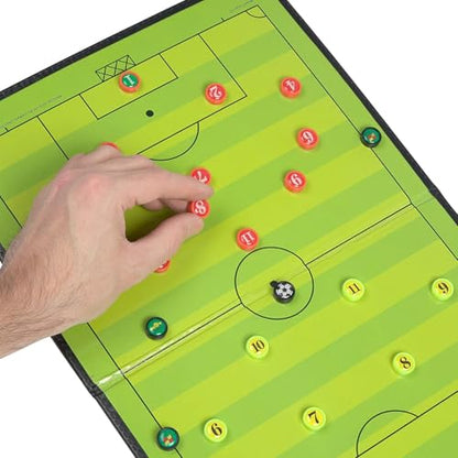 Soccer Coaching Board Coaching Board Tactical Magnetic Board Kit, Portable Strategic Coaching Board with Magnetic Number Set and Erase Pen