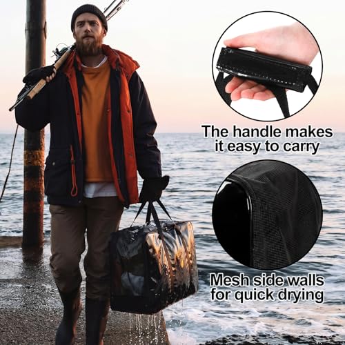 Inflatable Fishing Float Tube Storage Bag Carrying Foldable Carrying Fishing Tube Bag Organizer for Angling Outdoor Recreation Camping Boating River Transport Carry Storage