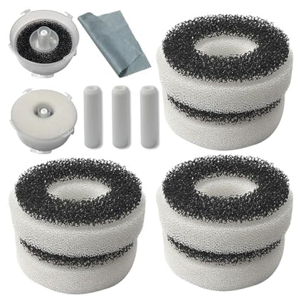 Compatible Replacement Set for Biorb Filter - Carbon Rings, Foam, Air Stone & Cleaner Pad (6 Foam Pieces, 3 air Stones, 1 pad)
