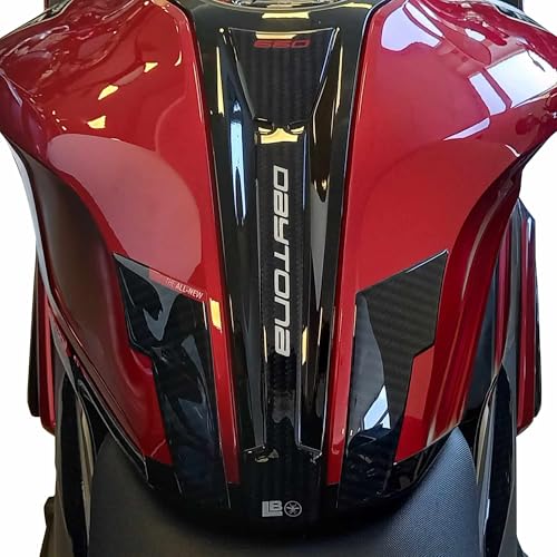 labelbike - 3D Sticker Motorcycle Fuel Tank Pad Protection and Decoration in Resin Compatible with Triumph Daytona 660 2024 Red Color