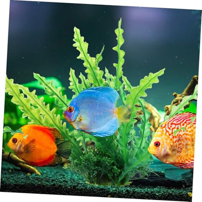 2Pcs Aquarium Fish Tank Decorations Compact Fake Grass Plants Desktop Fish Tank Supply for Home Office Table Aquarium Decor