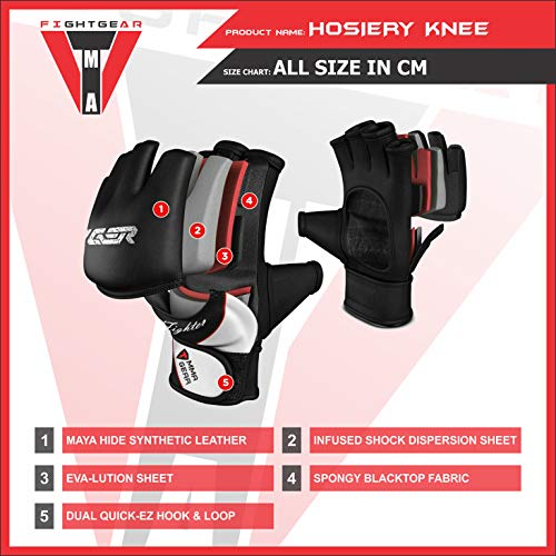 TMA MMA Gloves, Grappling Muay Thai Punching Training Martial Arts Sparring, Fighting Gloves, Kickboxing Gloves, MMA Training - color: Black, size: Large-X-Large