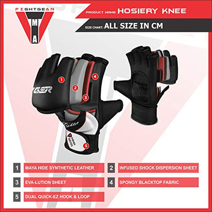 TMA MMA Gloves, Grappling Muay Thai Punching Training Martial Arts Sparring, Fighting Gloves, Kickboxing Gloves, MMA Training - color: Red, size: Small-Medium