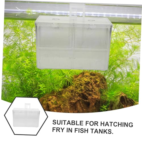 Toyvian Aquarium Fish Breeding Box Isolation Incubator for Fish Tank with Mesh Divider Easy to Install Hatchery for Fry Shrimp and Nursery