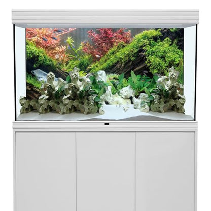AWERT 60x24 inches Seagrass Aquarium Background Pink Aquatic Plant Stone River Bed & Lake Fish Tank Background Vinyl Background