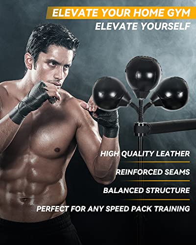 Solid and Thick Speed Ball Reflective Bag - No Pump Needed - Ideal for MMA and Boxing-Suitable for All innolife Boxing Equipment Replacement