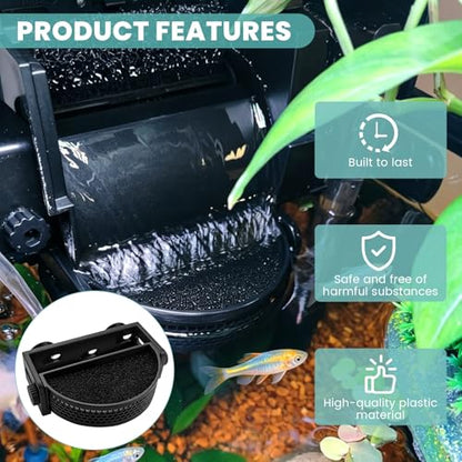 Aquarium Filter Baffle with Suction Cups, Aquarium Filter Flow Reducer, Water Calmer and Flow Reducer for Betta Fish & Shrimp
