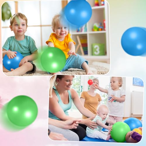 Aoriher 10 Pcs Small Pilates Ball Bulk 9 Inch Mini Yoga Ball - color: Blue,Green