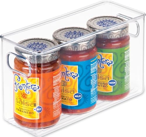 iDesign Slim Clear Plastic Storage Bin, Tall Narrow Organizer for Kitchen, Fridge, Freezer, or Pantry - style: Pack of 1