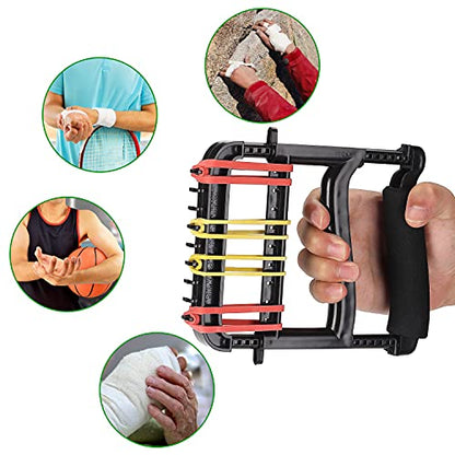 YPCBYNBS Hand Exerciser,Finger Exerciser and Hand Strengthener for Hands,Finger,Wrist,Forearms and Thumbs Therapy,Black