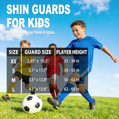 Newox Soccer Shin Guards for Kids Youth Toddler - color: purple, size: Medium
