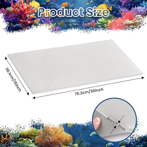 Aquarium Leveling Mat, 15 x 30 Inch Under Tank Pad, 6mm Thick Non-Slip Shockproof Fish Tank Cushion, Waterproof, Easy to Cut, Gray - color: Gray, size: 15 x 30in
