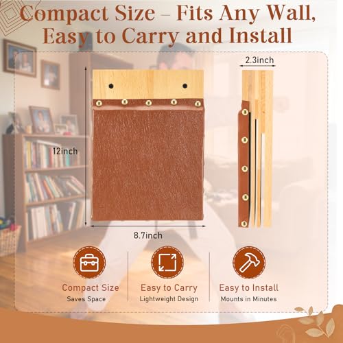 Novabright Clapper Makiwara 12x 8.7 Inch Makiwara Board Strike Pad Portable Wall Mount Handheld Punching Martial Arts Karate Taekwondo Training Equipment for Home Gym Garage Dorm