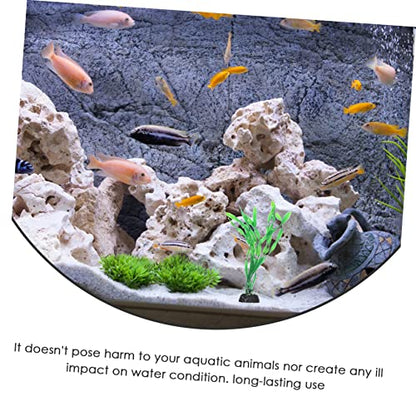 VICASKY 10Pcs Compact Fake Plant Aquarium Decoration Lifelike Desktop Aquarium Grass Stylish Fish Tank Accessories for Aquatic Landscape Safe for Fish and Water Quality
