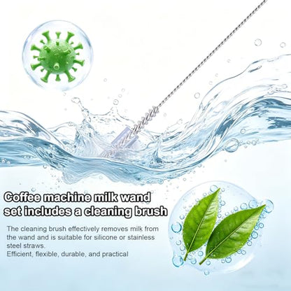 3pcs Milk Tubes Hoses, with 6 Connectors 1 Brush Silicone Milk Container Pipe Replacement Accessories Compatible with Jura ENA E8 GIGA 6 10 W10 Z5 Z6 Z7 Z8 Z9 Z10 J6 J8 J9 S80 WE8 Coffee Machine