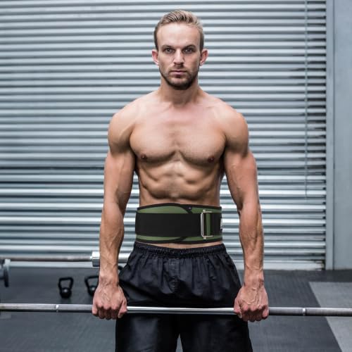 RitFit Weight Lifting Belt 6 Inch for Squats Deadlift Strength Training - color: Green, size: XL(43"-51")