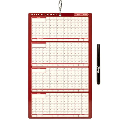 Murray Sporting Goods Baseball Team Colors Dry Erase Coaches Clipboard - style: Red