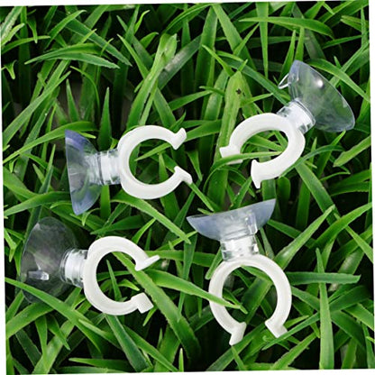POPETPOP 50pcs Strong Clips for Aquariums Fish Tank Fixing Bracket Transparent Pump Holder Suckers Easy Installation for Smooth