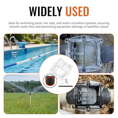 0801‑20H‑RK CR Valve Replacement Kit for Magic Plastics, Pool Valve Repair Kit, Corrosion Resistant Plastic Check Valve Parts, Plate, Spring, Lid for Pool & Spa