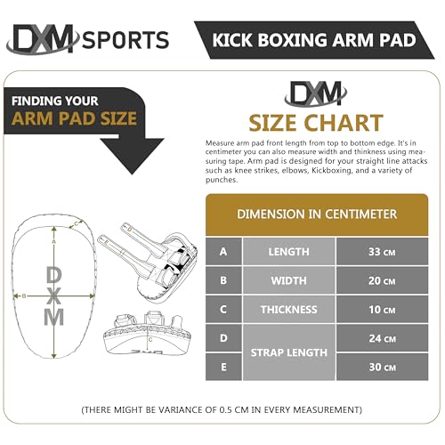 DXM SPORTS Muay Thai Pads Kickboxing Equipment Martial Arts Training Kick Pads for MMA, Taekwondo, Karate – Ideal for Kicks, Knees and Punches in Martial Arts Training (ONE PAD ONLY) - color: Black & Gold