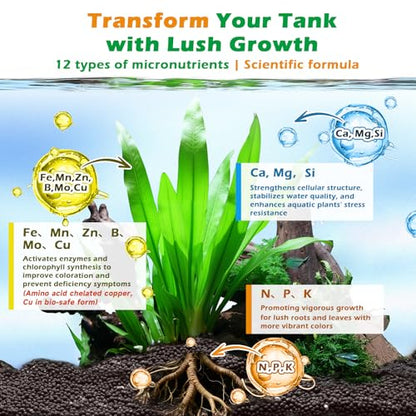 HC035 All-in-One Liquid Aquarium Plant Fertilizer - with Essential Micro & Macro Nutrients for Freshwater Planted Tanks, 150ml/500ml/1000ml (150mL)