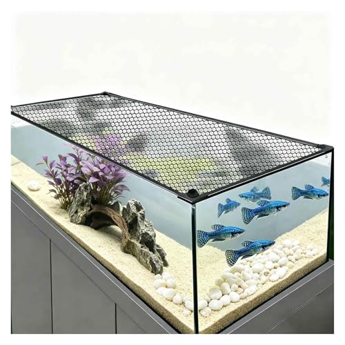 Aquarium Lid, Anti Jumping Fish Tank Lid, Magnetic Multi-Use Mesh Screen Netting Prevents Fish, Reptiles from Jumping Out(60x40CM/23.62x15.75in) - size: 60x40CM/23.62x15.75in