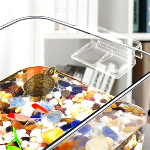 40 Pcs Aquarium Glass Cover Holders – Acrylic Support Clips for Rimless Fish Tank Lid