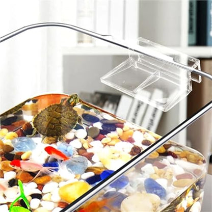 40 Pcs Aquarium Glass Cover Holders – Acrylic Support Clips for Rimless Fish Tank Lid
