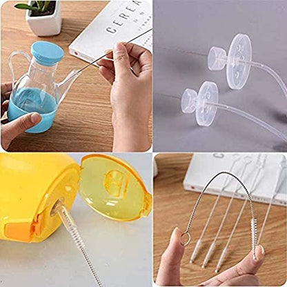 Utoolmart 15mm Dia Twist Handle Nylon Test Tube Brush Bottle Cleaning Brush Cleaner Industrial Brush Straw Cleaning Brush Manual Wire Brush 5Pcs