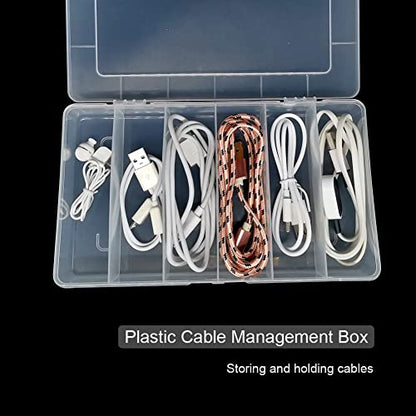 2 Pack 6 Grids Tackle Box Organizer Mascara Brushes Container Fishing Tackle Tray Box Plastic Storage Organizer Container for Crafts, Beads Earrings, Screws, Nail, Pins - size: 6 grids 2pcs no dividers