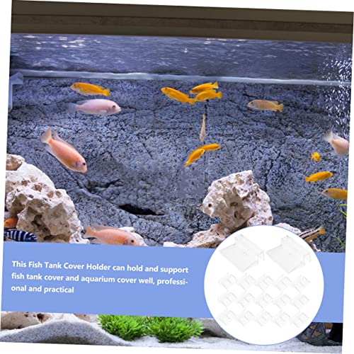 PRETYZOOM 32pcs Fish Tank Lid Support Clips Sturdy Aquarium Cover Holders Practical Accessories for Glass Tanks for Super