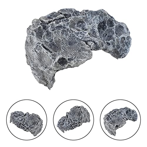 balacoo Turtle Basking Platform Lifelike Resin Simulation Stone for Reptile Terrarium Multi-Functional Hiding Cave and Rest Stand for Aquariums and Home Decor