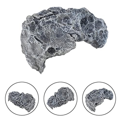 balacoo Turtle Basking Platform Lifelike Resin Simulation Stone for Reptile Terrarium Multi-Functional Hiding Cave and Rest Stand for Aquariums and Home Decor