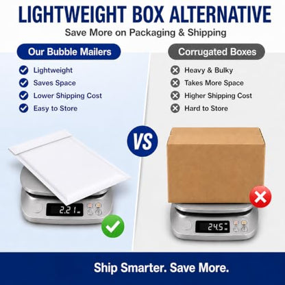 Fuxury Bubble Mailers 14.5x20" 15 Pack White Extra Large Padded Envelopes Usable Size 14.5x19" Self Seal Bubble Envelopes Padded Mailers Shipping Bags for Mailing book Clothes Small Business #7