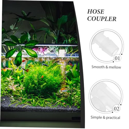 8pcs Fish Tank Hose Barbed Fitting Aquarium Tubing Connector for Oxygen Pump Versatile Soft Plastic Adapter for Projects and
