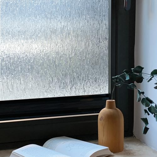 Rain Window Privacy Film by Artscape - Decorative Textured Glass Design, Static Cling, Blocks Views, Not Light, UV Protection, Non-Adhesive Water-Applied Installation, Made in USA - 36 x 72 Inch