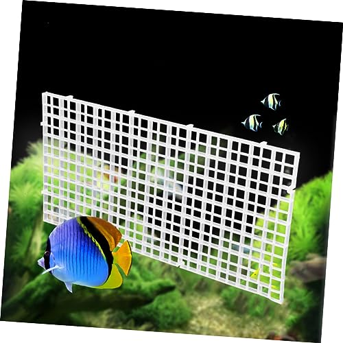 Kisangel 6pcs Fish Tank Divider Panels White Aquarium Isolation Lattice Plates for Breeding and Separation Easy to Install Suitable for Fish Tank Supplies and Bottom Filtering