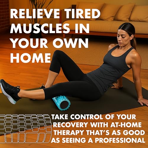 321 STRONG Patented 3-Zone Massage Roller, Medium Density for Exercise - color: Sunrise