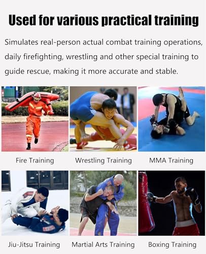 Hanging Grappling Dummy, MMA Wrestling Martial Arts Doll, Brazilian JIU Jitsu Submission Mixed, Movable arms, Durable Canvas Fabrics, UNFILLED