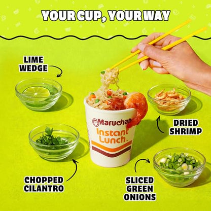 Maruchan Instant Lunch Ramen Noodles, Lime Flavor with Shrimp – Japanese-Style Instant Noodle Soup, Easy Meal Ready in 3 Minutes – 2.25 Oz. (12 Pack) - size: 0.19 Ounce (Pack of 12)