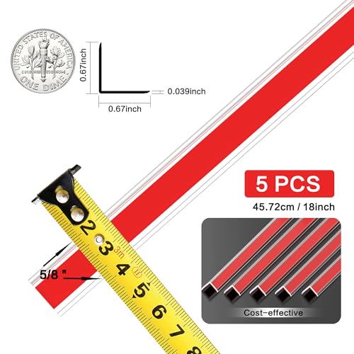 MONOID Corner Protectors 18" Clear Baby Safety Guards - Self Adhesive (5 Pack) - size: 5/8" Thick x 18" Length