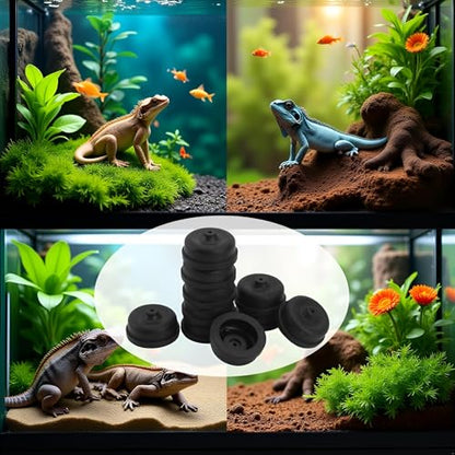 10Pcs Black Aquarium Diaphragm Air Pump Accessories EPDM Rubber Oxygen Pump Replacement Parts for Aquarium Fishing Oxygen Pump,Pumps and Filters