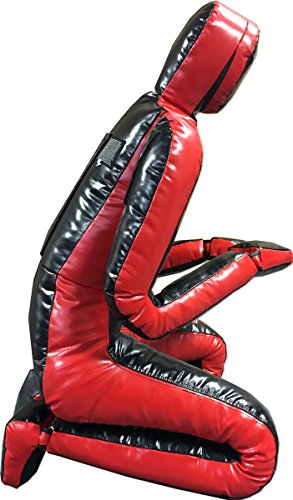 Deluxe MMA Grappling/ Jiu Jitsu/ Ground & Pound Dummy 3.0 - Youth or Adult - color: Adult (Filled) Black/Red
