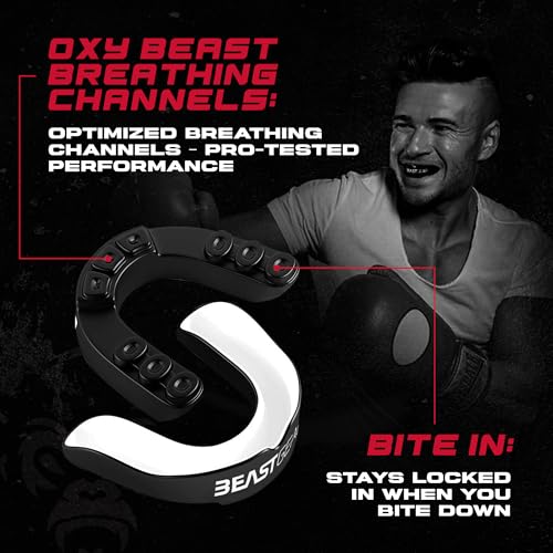 Beast Gear Sports Mouth Guard - Adult and Youth Gum Shield for Boxing, Football, Lacrosse, Basketball, Rugby, MMA - Mouthguard Sports Accessories for Men, Women & Kids