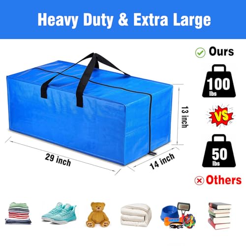 Moving Bags Heavy Duty Extra Large with Backpack Straps,Extra Thick Storage Totes with Reinforced Handles for Space Saving,Moving Supplies & Moving Essentials,Alternative to Moving Box,8 Packs