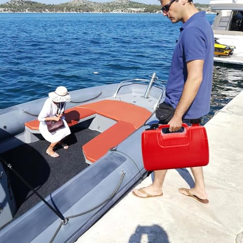 3 Gallon Marine Tank, 12 L Portable Marine Tank, Boat Marine Transfer Tank with Hose, I-Shaped Handle