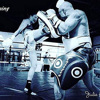 Fairtex Syntek Leather Thigh Pads, Muay Thai MMA Kickboxing Training Gear - color: Blue