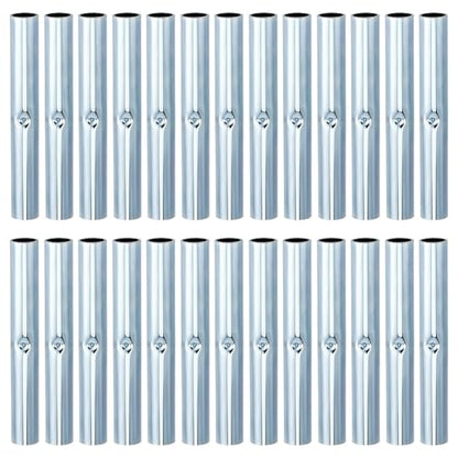 BENECREAT 60pcs Camping Tent Pole Connector, Metal Connectors for Garden Hoops, Joint Tent Pole Repair Sleeve for Outdoor Camping Canopy Fiberglass Pole(0.33inch) - size: Dia: 0.33inch