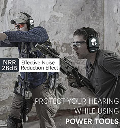 PROHEAR 016 NRR 26dB Shooting Ear Protection, Slim Passive Earmuffs - color: S Black